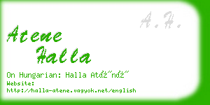 atene halla business card